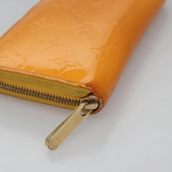 LOUIS VUITTON Monogram Vernis Zippy Wallet Jaune Passion M91733 LV Auth 112909 - Picture 7 of 16